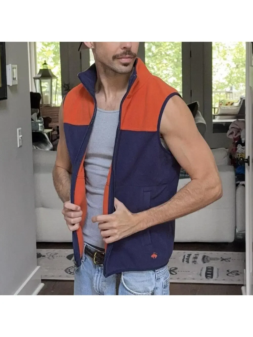 🦊 Brooks Brothers 346 Colorblock Fleece Vest